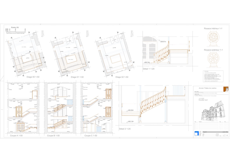 PDJ_levÇ escalier_plan LC14